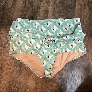 Kortni Jeane Mint and Cream Bikini Bottom
